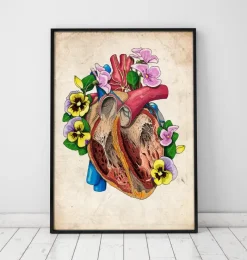 Codex Anatomicus Heart Anatomy^Floral heart anatomy II - Floral - Vintage
