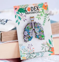 Codex Anatomicus Enamel Pins^Floral lungs - Enamel pin