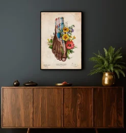 Codex Anatomicus Skull & Skeleton | Hands & Legs^Foot anatomy II - Floral - Vintage