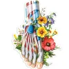Codex Anatomicus Stickers^Foot anatomy sticker - Floral
