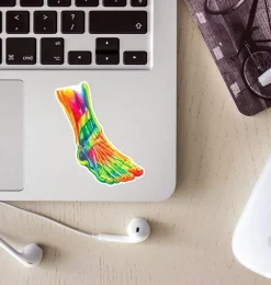 Codex Anatomicus Stickers^Foot anatomy sticker II - Watercolor Splash