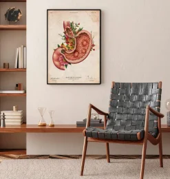 Codex Anatomicus Digestive System^Gastric ulcers - Floral - Vintage