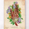 Codex Anatomicus Hands & Legs^Hand anatomy - Dark skin tone - Floral - Vintage