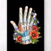 Codex Anatomicus Hands & Legs^Hand anatomy - Floral - Black