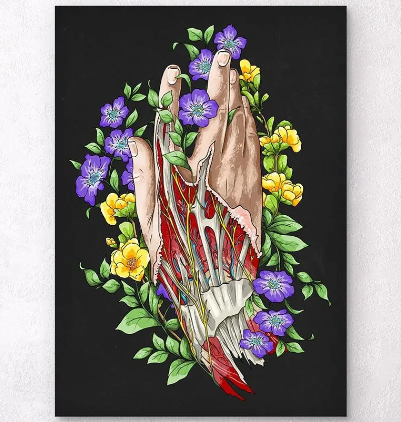 Codex Anatomicus Hands & Legs^Hand anatomy art - Black
