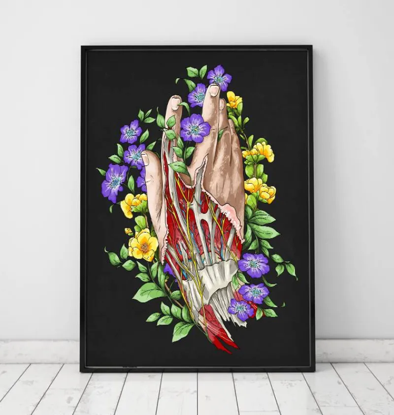 Codex Anatomicus Hands & Legs^Hand anatomy art - Black