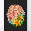 Codex Anatomicus Head & Face^Head section anatomy - Floral - Black