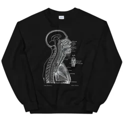 Codex Anatomicus Sweatshirts^Head Section II Unisex Sweatshirt - Chalkboard