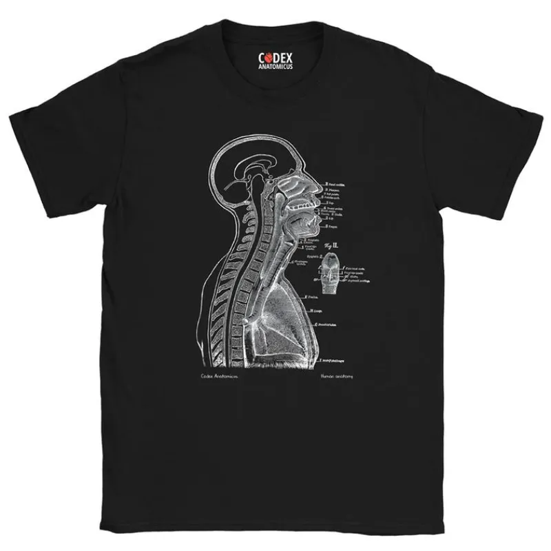 Codex Anatomicus T-shirts^Head Section II Unisex T-Shirt - Chalkboard