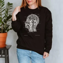 Codex Anatomicus Sweatshirts^Head section Unisex Sweatshirt - Chalkboard