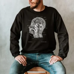 Codex Anatomicus Sweatshirts^Head section Unisex Sweatshirt - Chalkboard