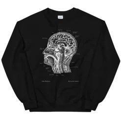 Codex Anatomicus Sweatshirts^Head section Unisex Sweatshirt - Chalkboard