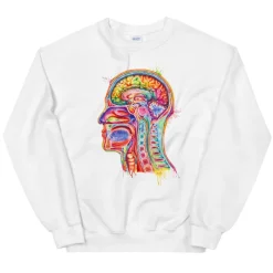 Codex Anatomicus Sweatshirts^Head Section Unisex Sweatshirt - Watercolor