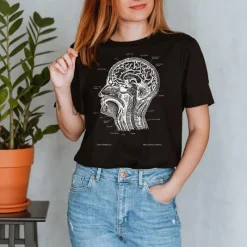 Codex Anatomicus T-shirts^Head Section Unisex T-Shirt - Chalkboard
