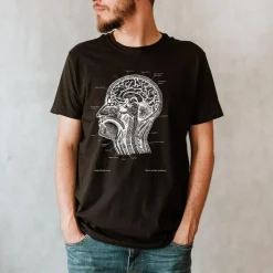 Codex Anatomicus T-shirts^Head Section Unisex T-Shirt - Chalkboard
