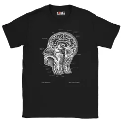 Codex Anatomicus T-shirts^Head Section Unisex T-Shirt - Chalkboard