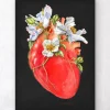 Codex Anatomicus Heart Anatomy^Heart anatomy II - Floral - Black