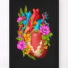 Codex Anatomicus Heart Anatomy^Heart anatomy IV - Floral - Black