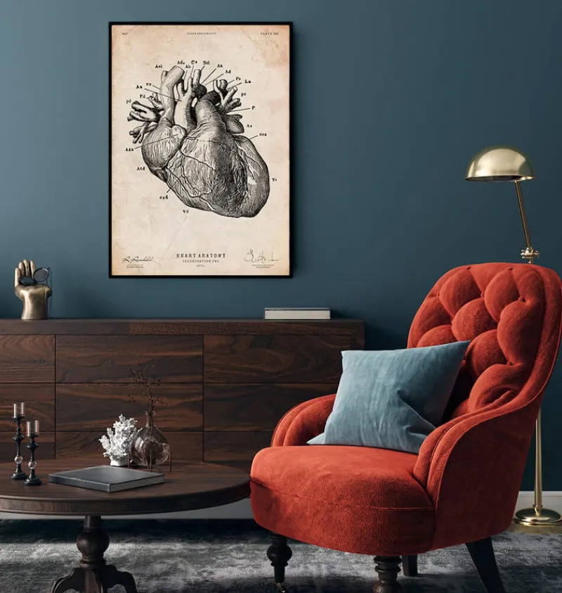 Codex Anatomicus Heart Anatomy^Heart anatomy print IV