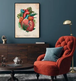 Codex Anatomicus Heart Anatomy^Heart anatomy V - Floral - Vintage
