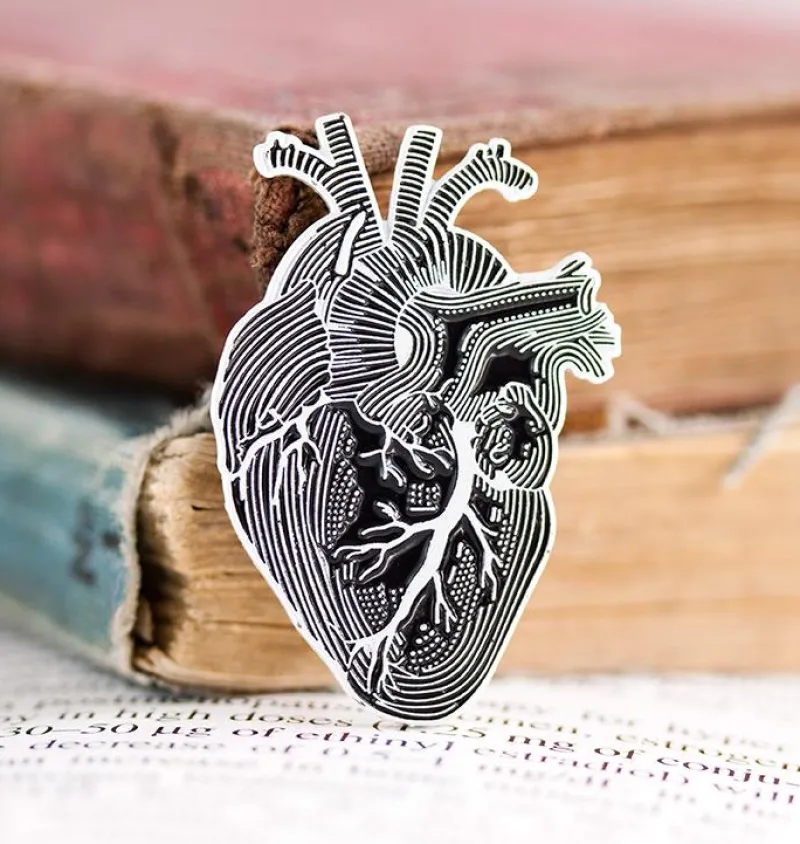Codex Anatomicus Enamel Pins^Heart chalkboard - Enamel pin