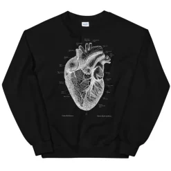 Codex Anatomicus Sweatshirts^Heart I Unisex Sweatshirt - Chalkboard