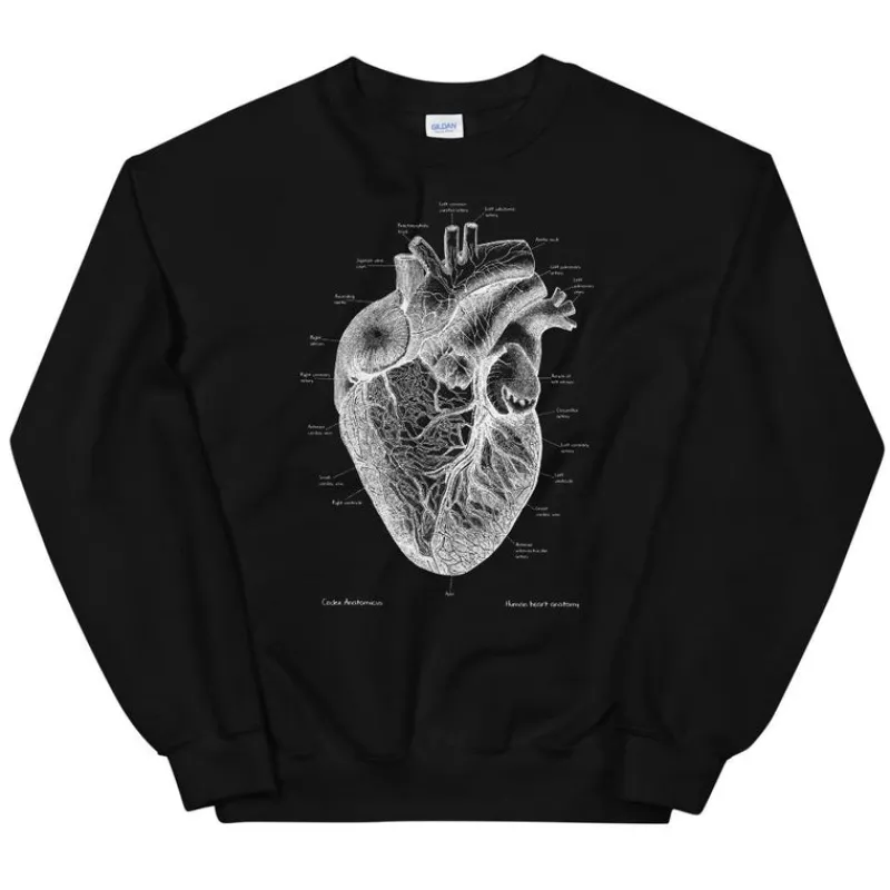 Codex Anatomicus Sweatshirts^Heart I Unisex Sweatshirt - Chalkboard