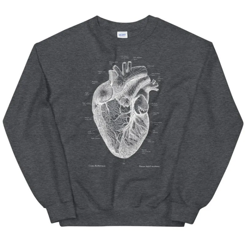 Codex Anatomicus Sweatshirts^Heart I Unisex Sweatshirt - Chalkboard
