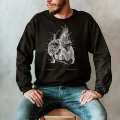 Codex Anatomicus Sweatshirts^Heart II Unisex Sweatshirt - Chalkboard
