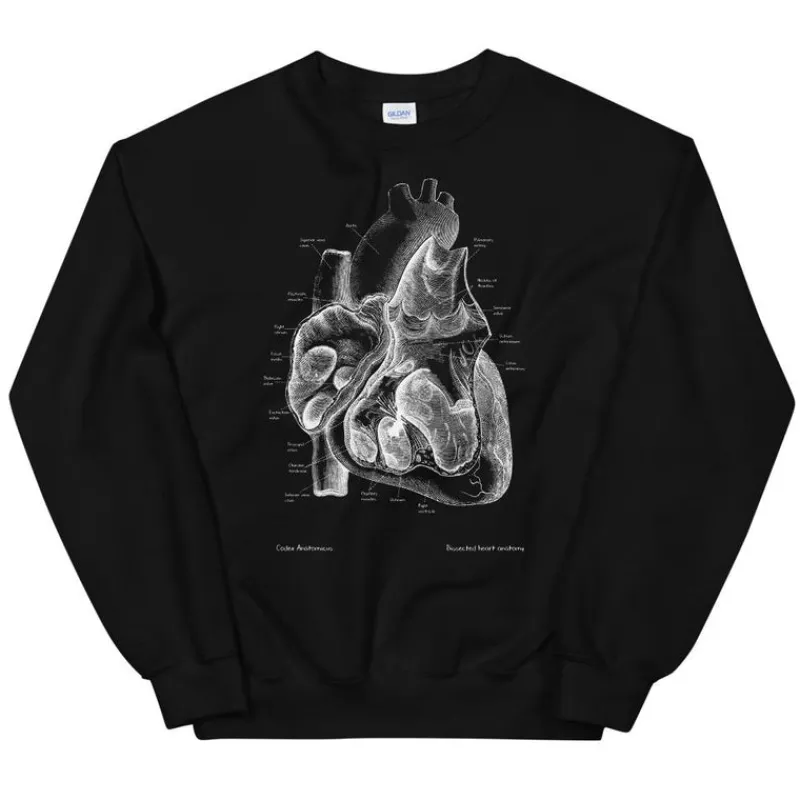 Codex Anatomicus Sweatshirts^Heart II Unisex Sweatshirt - Chalkboard