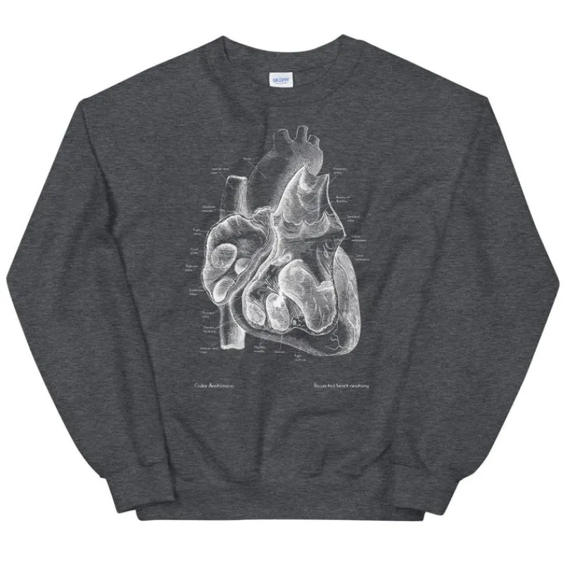 Codex Anatomicus Sweatshirts^Heart II Unisex Sweatshirt - Chalkboard