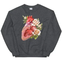 Codex Anatomicus Sweatshirts^Heart II Unisex Sweatshirt - Floral