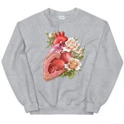 Codex Anatomicus Sweatshirts^Heart II Unisex Sweatshirt - Floral