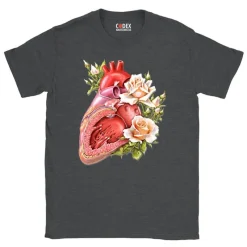 Codex Anatomicus T-shirts^Heart II Unisex T-Shirt - Floral