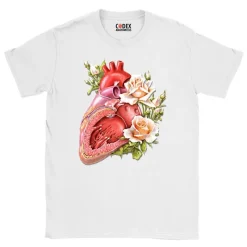 Codex Anatomicus T-shirts^Heart II Unisex T-Shirt - Floral