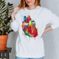 Codex Anatomicus Sweatshirts^Heart III Unisex Sweatshirt - Watercolor