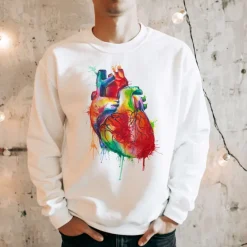 Codex Anatomicus Sweatshirts^Heart III Unisex Sweatshirt - Watercolor