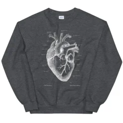 Codex Anatomicus Sweatshirts^Heart III Unisex Sweatshirt - Chalkboard