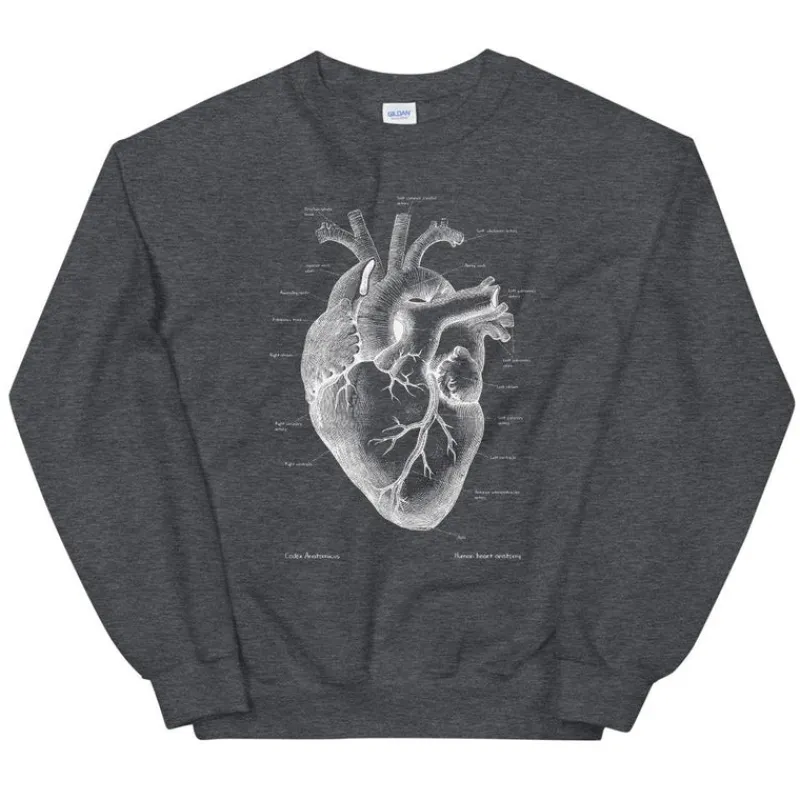 Codex Anatomicus Sweatshirts^Heart III Unisex Sweatshirt - Chalkboard
