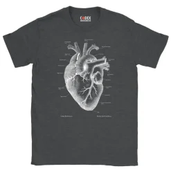 Codex Anatomicus T-shirts^Heart III Unisex T-Shirt - Chalkboard