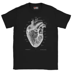 Codex Anatomicus T-shirts^Heart Unisex T-Shirt - Chalkboard