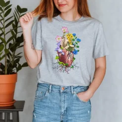 Codex Anatomicus T-shirts^Heart Unisex T-Shirt - Floral