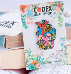 Codex Anatomicus Enamel Pins^Heart with flowers II - Enamel pin