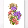 Codex Anatomicus Skull & Skeleton^Hip joint anatomy - Floral - White