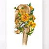 Codex Anatomicus Skull & Skeleton^Hip replacement - Floral - White