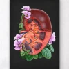 Codex Anatomicus Kidney & Liver^Kidney anatomy - Floral - Black