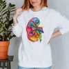 Codex Anatomicus Sweatshirts^Kidney Unisex Sweatshirt - Watercolor