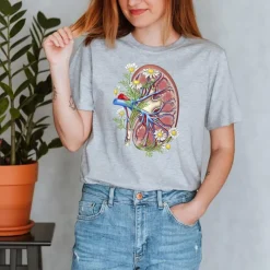Codex Anatomicus T-shirts^Kidney Unisex T-Shirt - Floral