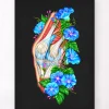 Codex Anatomicus Skull & Skeleton^Knee anatomy II - Floral - Black