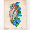 Codex Anatomicus Skull & Skeleton^Knee anatomy II - Floral - Vintage